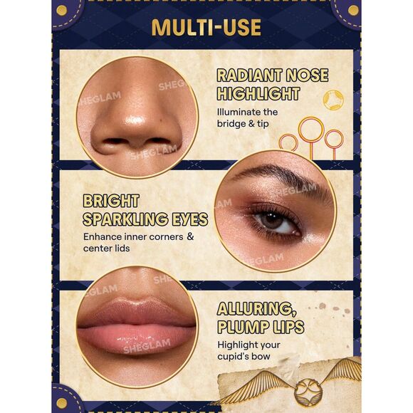 Harry Potter Quidditch Golden Snitch Winged Gold Highlighter - Picture 4 of 4